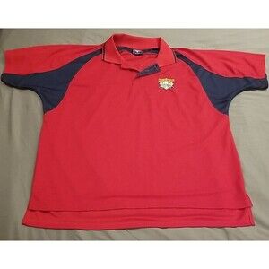 COOPERSTOWN Dreams Park Commemorative Polo Shirt Mens Large Red Blue